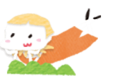 オレンジ色の服の女の子
